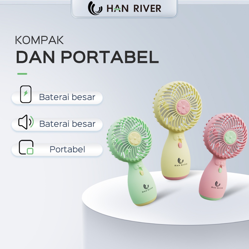 HAN RIVER  KIPAS ANGIN MINI GENGGAM Cute / Kipas Lipat PORTABLE / Mini Fan