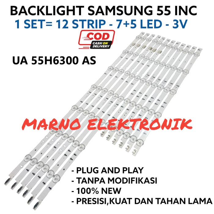 PART BACKLIGHT SAMSUNG 55 IN 55H UA 55H6300AS UA55H6300 UA55H6300 BL