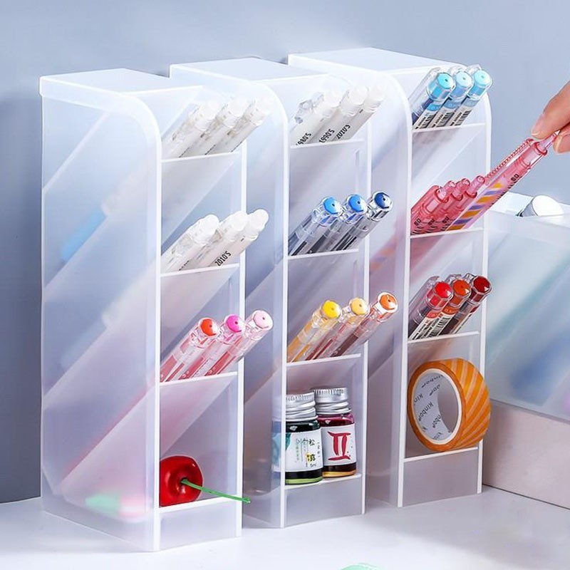 

008 Rak Tempat Alat Tulis Kosmetik Serbaguna Pulpen Pensil Holder Desktop Storage Box Office