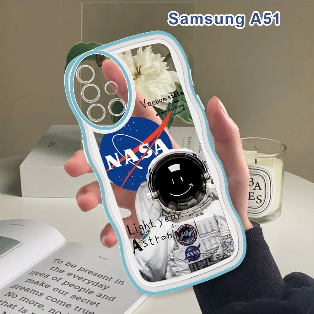 Casing Untuk Samsung Galaxy A51 A71 A31 A21S A11 M11 A7 2018 Soft Case Nasa Astronaut Shockproof Pon