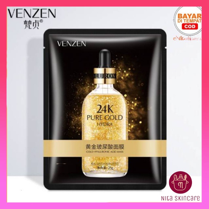 Nita Skincare - Venzen 24K Pure Gold Hyaluronic Acid Facial Mask Venzen Mask