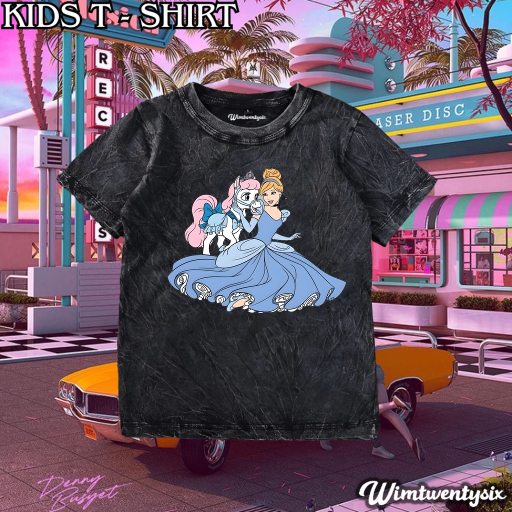 kaos cinderella and pony washing vintage tee | kaos anak | baju anak
