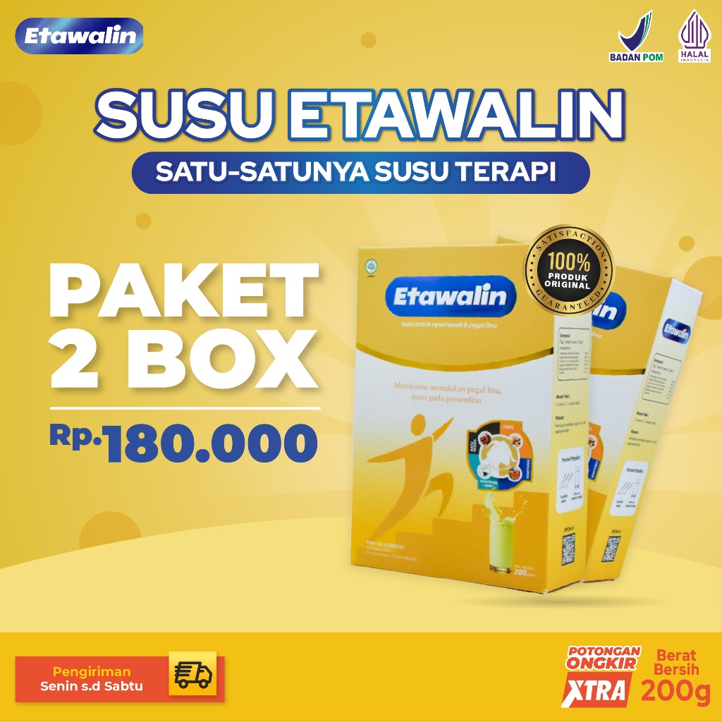

Etawalin Susu Kambing Etawa Untuk Nyeri Sendi dan tulang 2 Box
