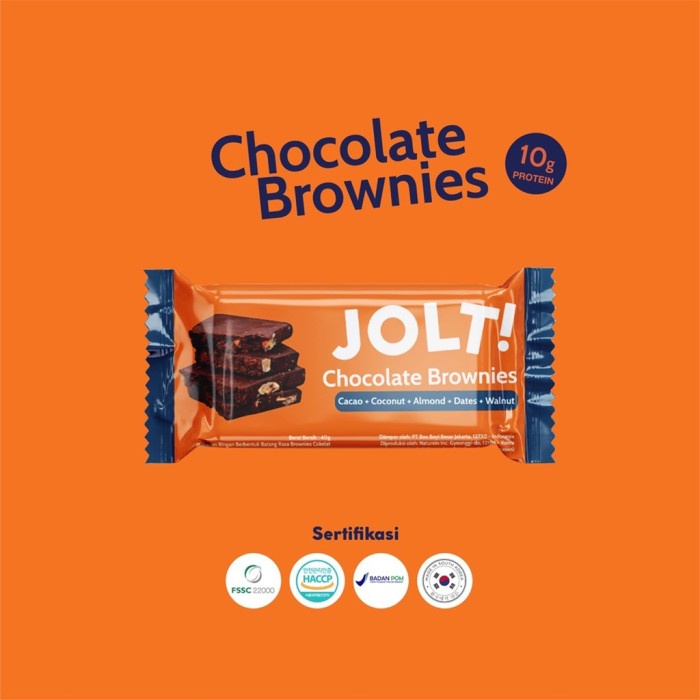 

[SUKSES] JOLT Protein Energy Bar 40Gr Cemilan Bernutrisi 10gram protein BPOM ChocoBrownis