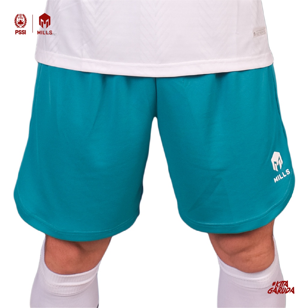 MILLS Celana Timnas Indonesia Football Short Away Player Issue 3111INA Green