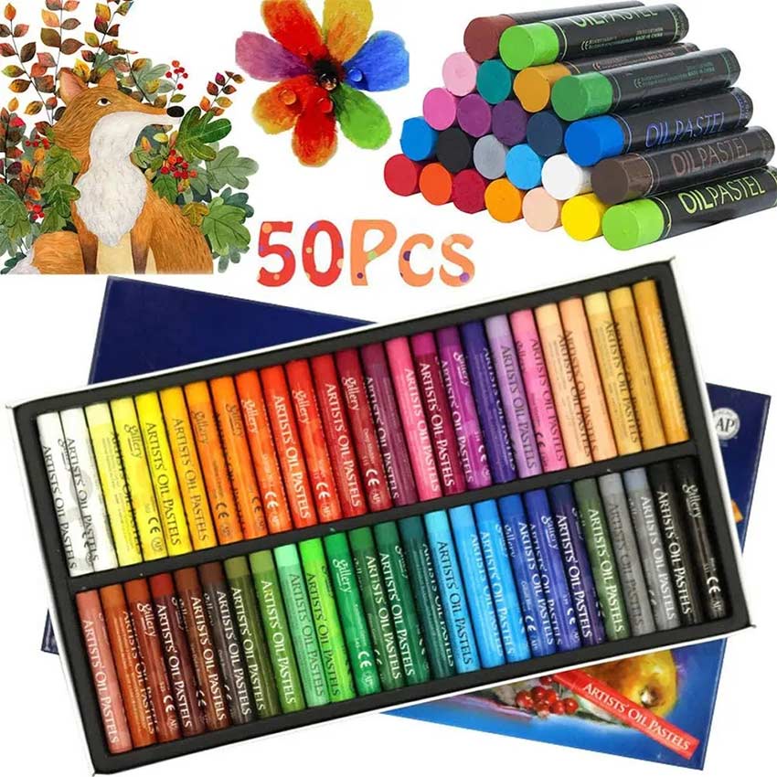 48 Warna Crayon Krayon Oil Pastel Artist Lengkap Artist Oil Pastel Washable Utk Anak Premium