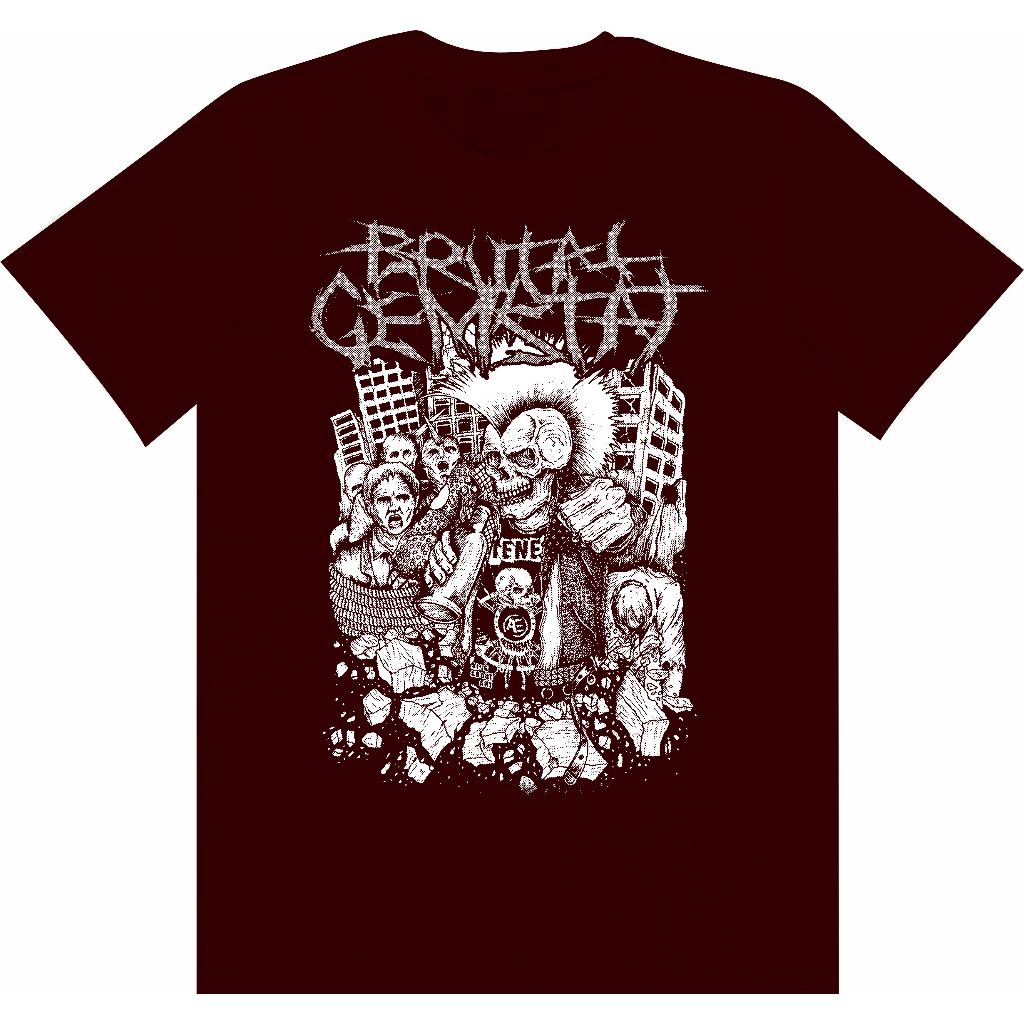 Baju Tengkorak Kaos Pria Metal Tengkorak Brutal RUB219 HS