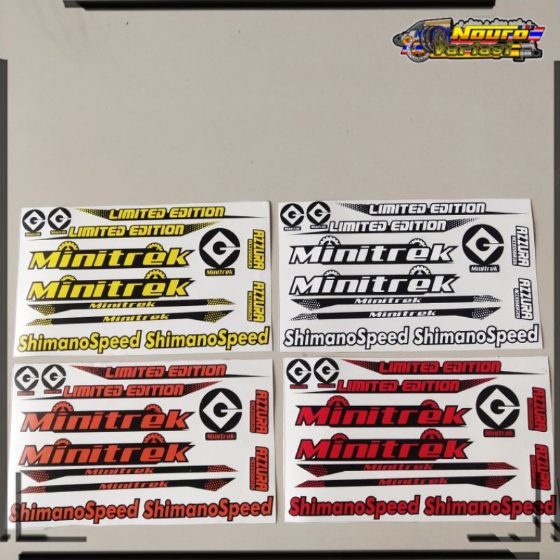 COD Stiker frame sepeda speda Minitrek shimano limited edition ritrama decal mantap
