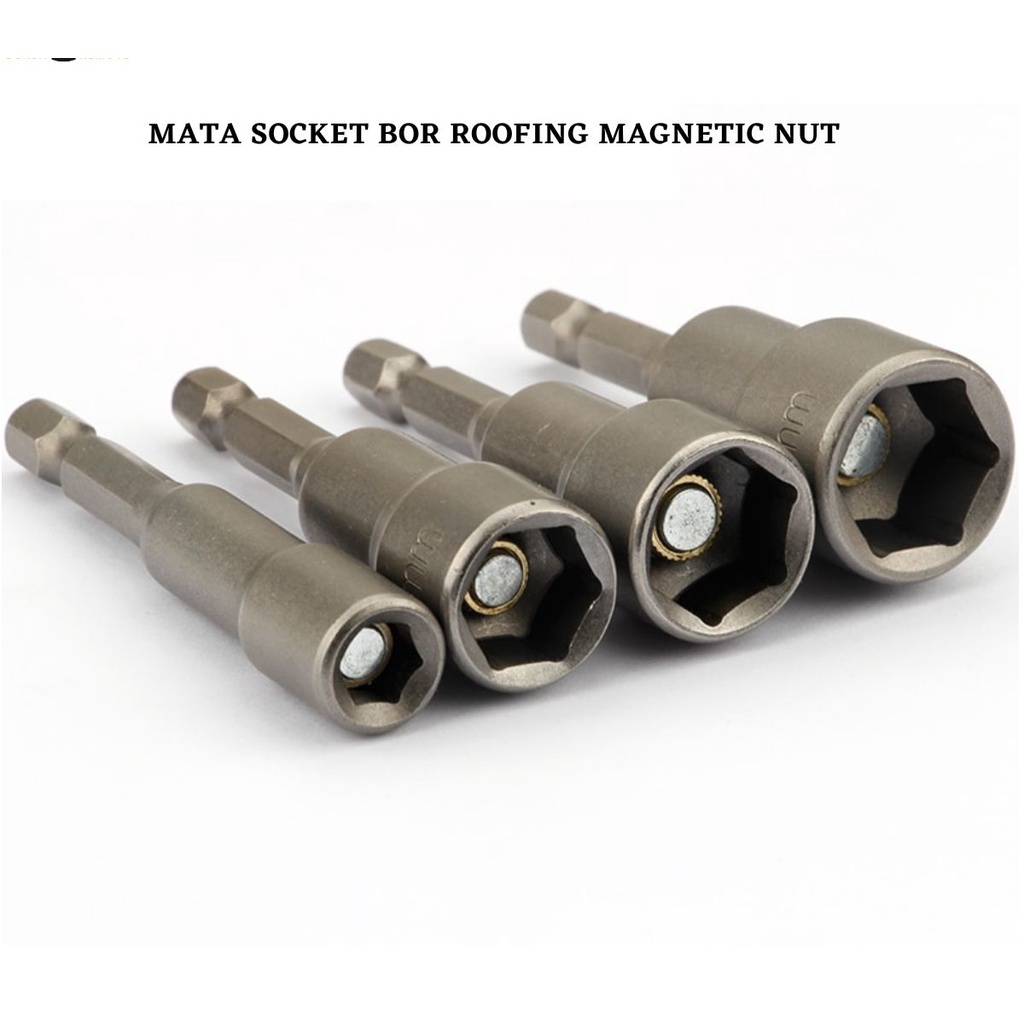 5 PCS Obeng Sock Roofing 8 x 65 mm Mata Bor Sock Baut Baja Ringan Magnet Termurah Berkualitas MATA B
