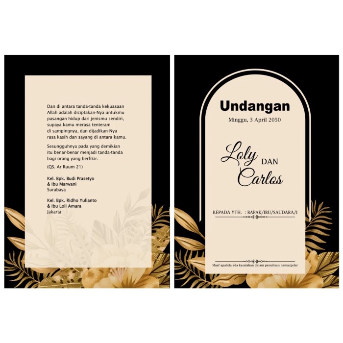 Blangko Kosong Undangan Pernikahan ERA BARU / ERBA 2406 COVER