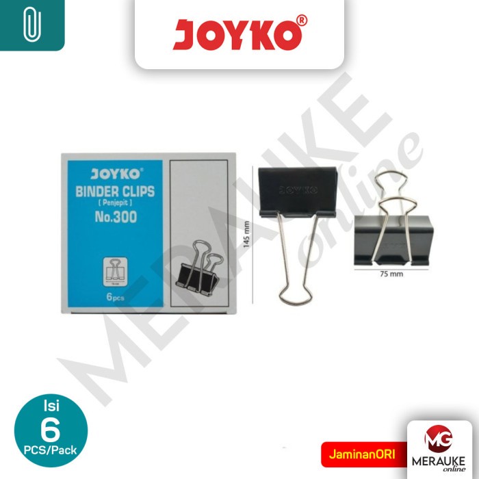 

Binder Klip JOYKO No. 300 (1 Box Isi 6 Pcs)