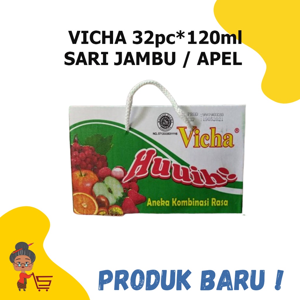 

VICHA SARI BUAH 32*120ml / VICHA SARI APEL / VICHA SARI JAMBU / VICHA