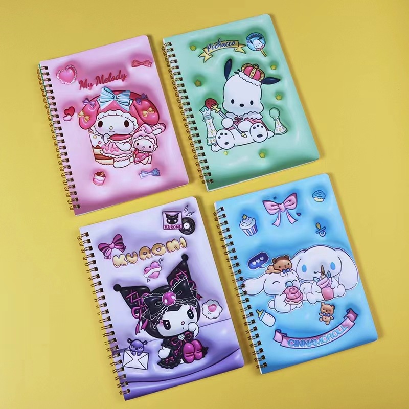 

(Instan） RINGBOOK 3D SANRIO BUKU TULIS WARNA RING BOOK CINNAMOROLL KUROMI MELODY