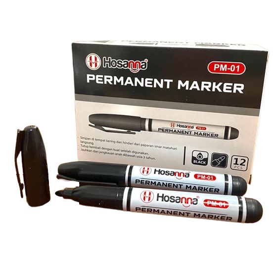 

1 Pack - HOSANA Permanent Marker PM-01 - Isi 12 spidol
