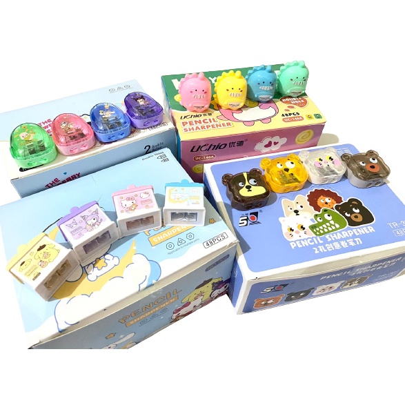 

1 Pcs - Rautan / Peraut Karakter FANCY 2 Lubang - Pencil Sharpener