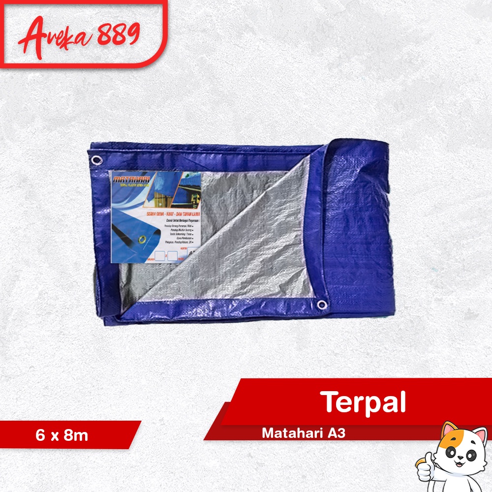 TERPAL PLASTIK CAP Matahari A3 UKURAN 6x8 METER