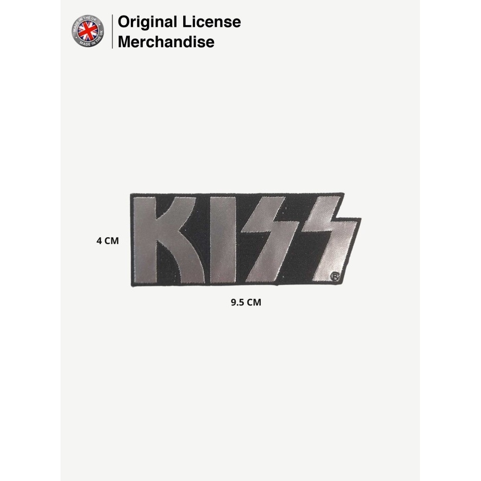 Patch Emblem Badge Import Band Musik KISS Original Chrome Logo