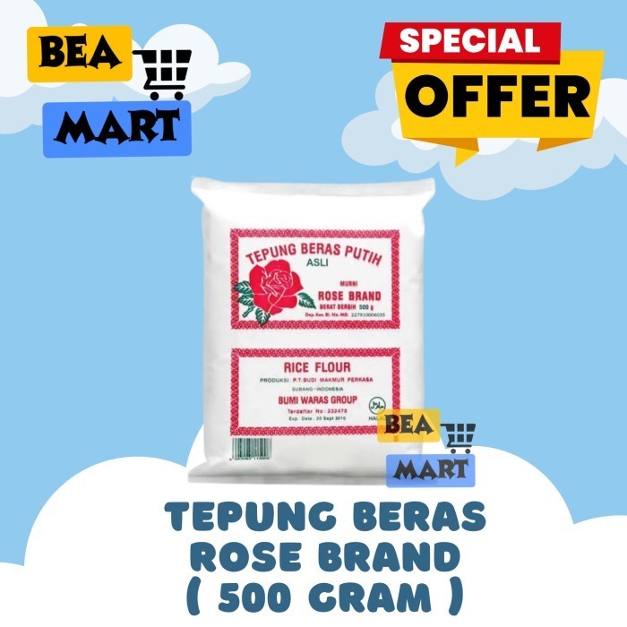 

Tepung Beras Rose Brand 500 gr | Rice Flour Putih Murni 500gr 500 gram