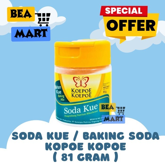 

Baking Soda Koepoe Kopoe 81 gr | Soda Kue Kupu Kupu 81gr | Pengembang