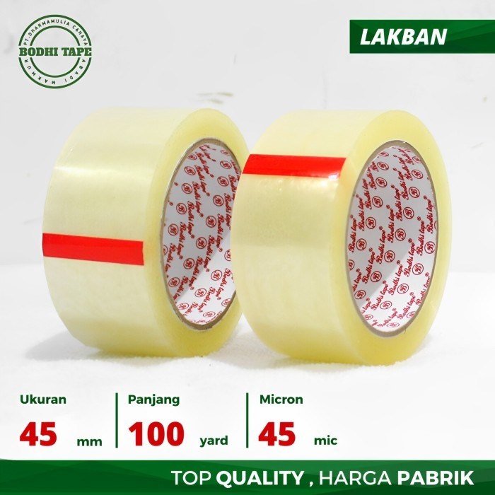 

LAKBAN BODHI BENING & COKLAT 45mm X 100yard KHUSUS GOJEK - Putih
