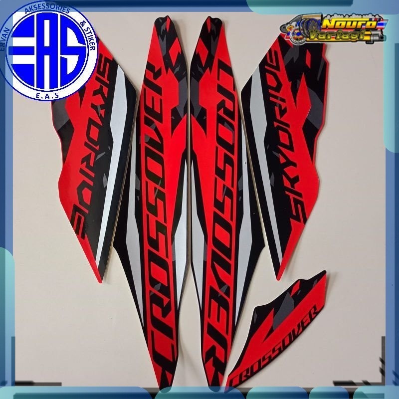 Stiker Striping Suzuki SkyDrive sky drive crossover 2020 merah  motor  bagus