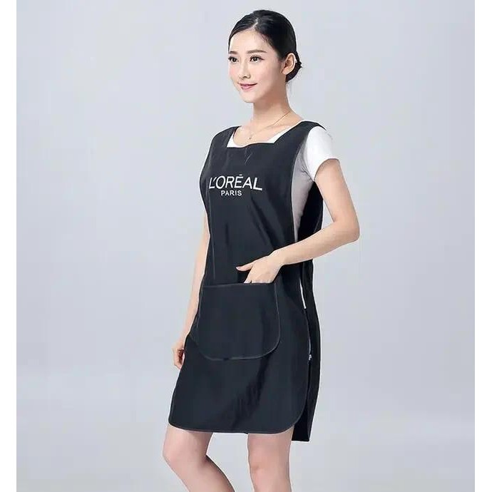Hairdresser Uniform Vest Apron Haircut Hairdressing Work Black