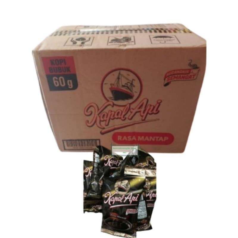 

Kopi Kapal Api MANTAP 60gram 1 Dus / Karton isi 5Renceng x 10 Sachet ( 50Pcs )