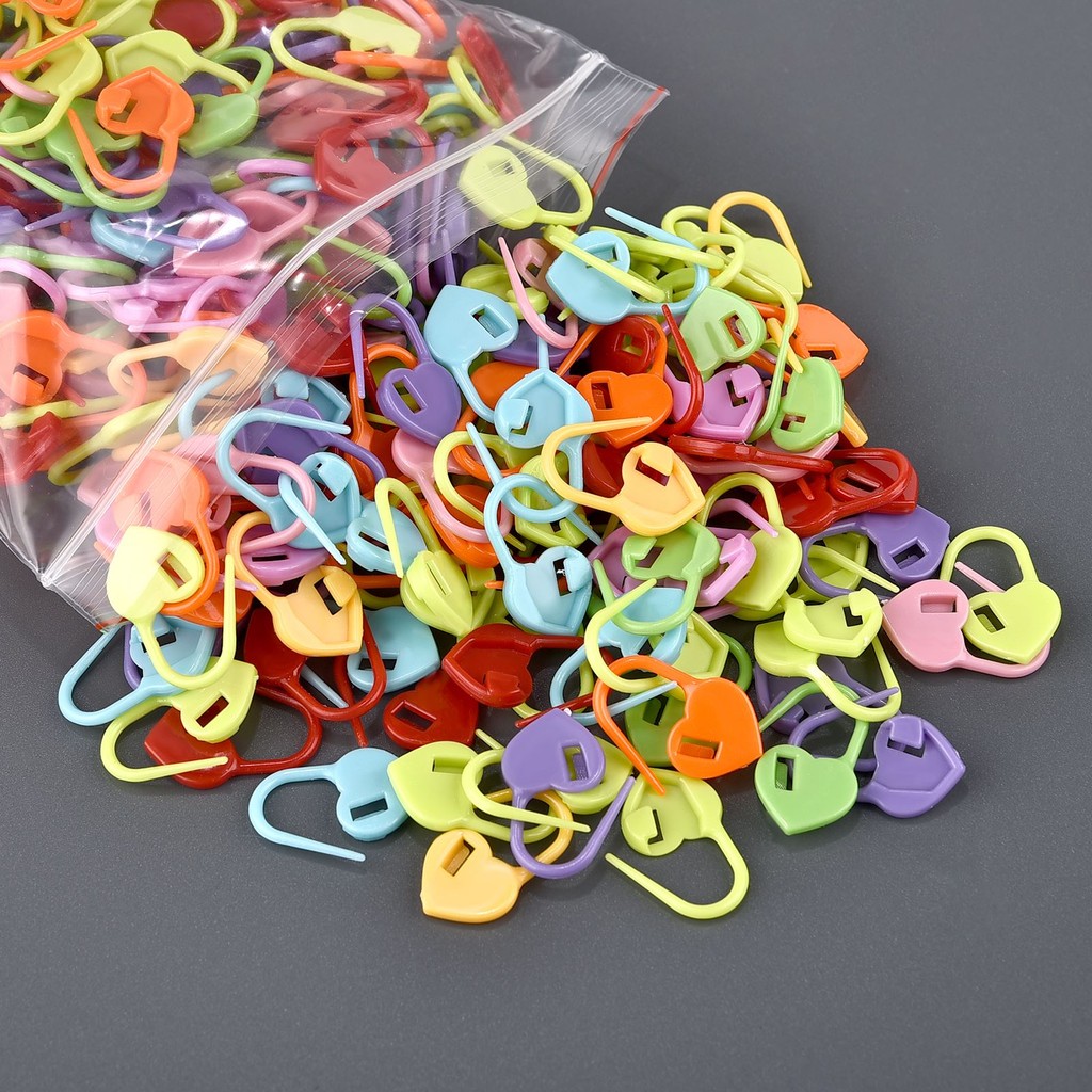 

Plastic Heart Knitting Tools Sweater Pin Marker Buckle Marker Locking Stitch Markers Counter Mark Crochet Latch DIY Sewing Tools