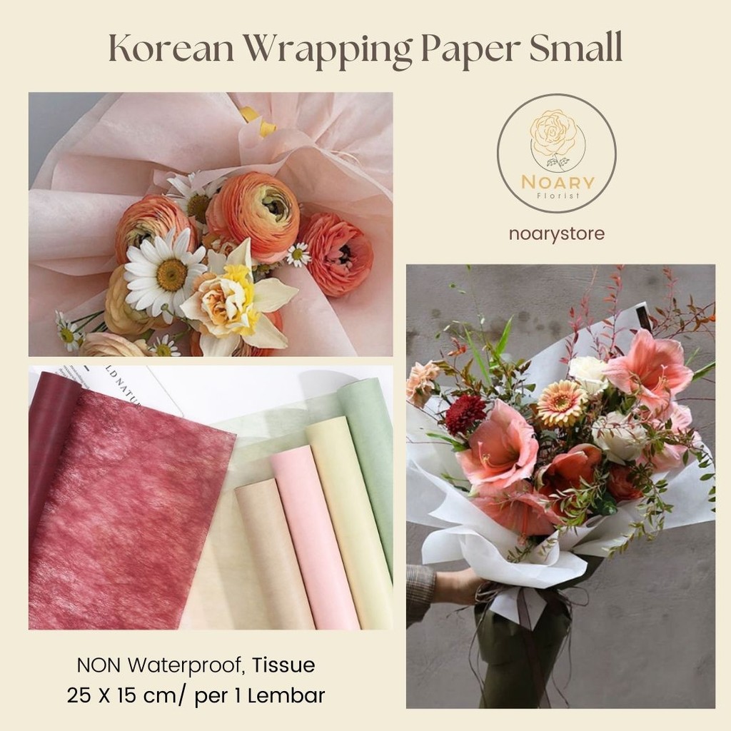 

KOREAN WRAPPING PAPER SMALL 25 x 15CM / CRAFT / KERTAS BUKET / CELLOPHANE