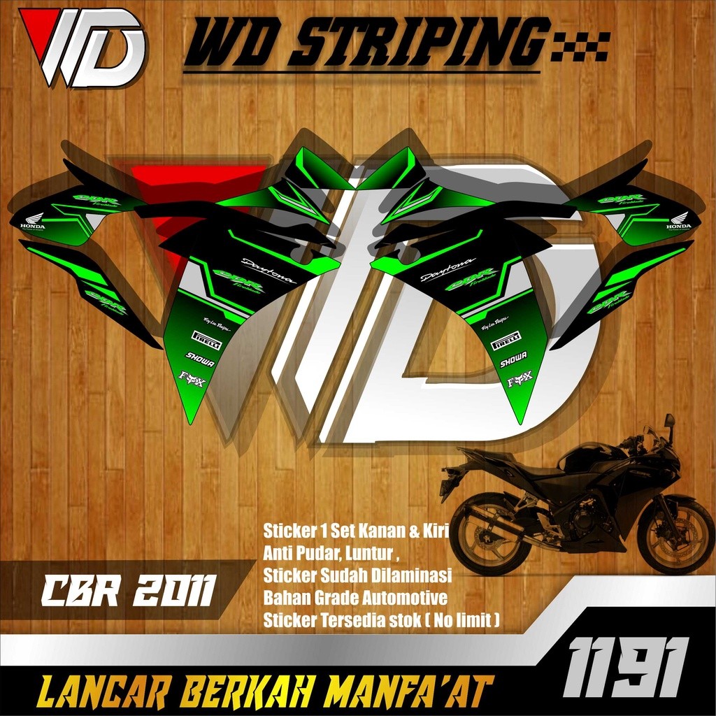 1191 STIKER STRIPING SEPEDA MOTOR HONDA CBR 2011