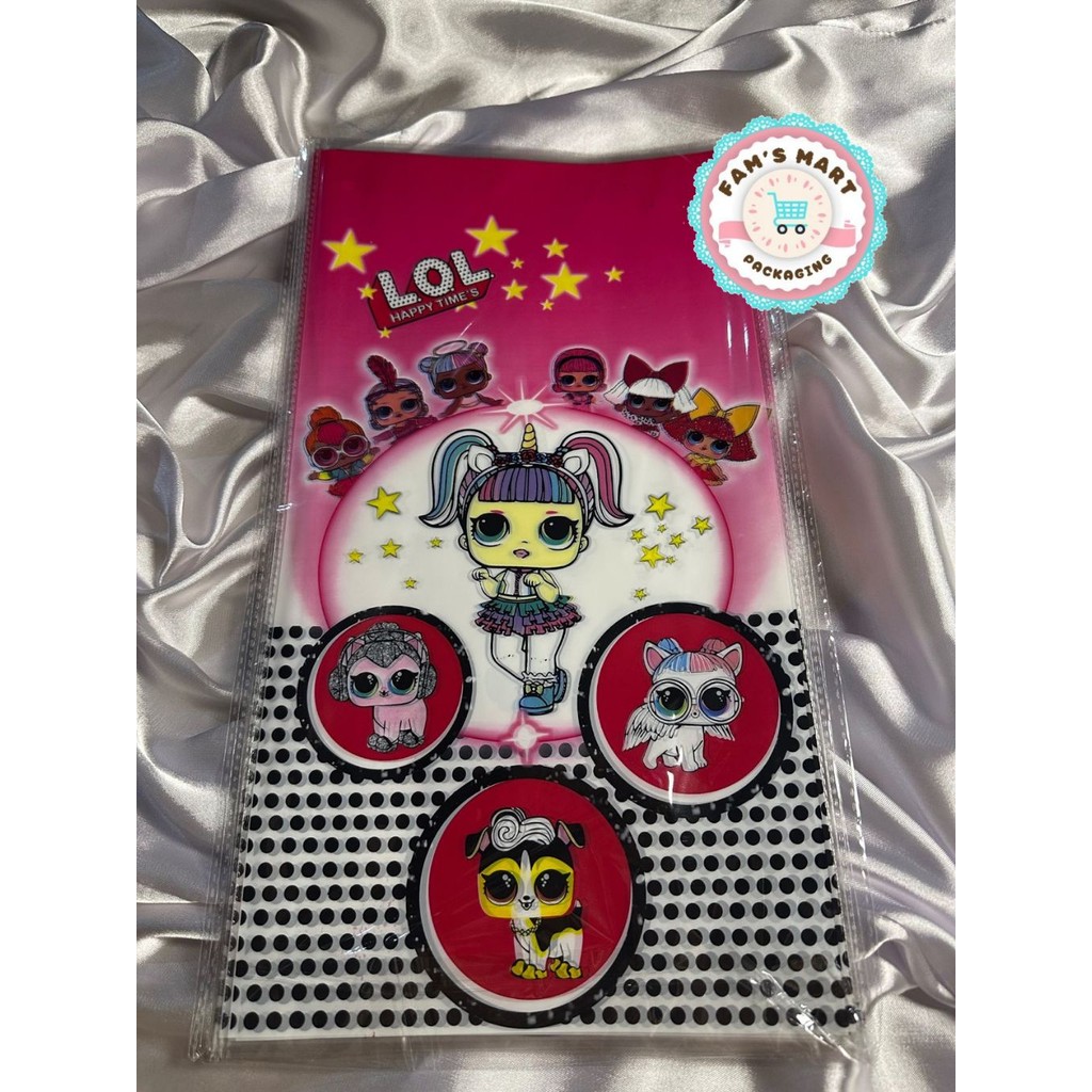 Plastik Ulang Tahun Karakter LOL / Plastik Bingkisan Snack / Opp Party Bag / Plastik Ulang Tahun Kar