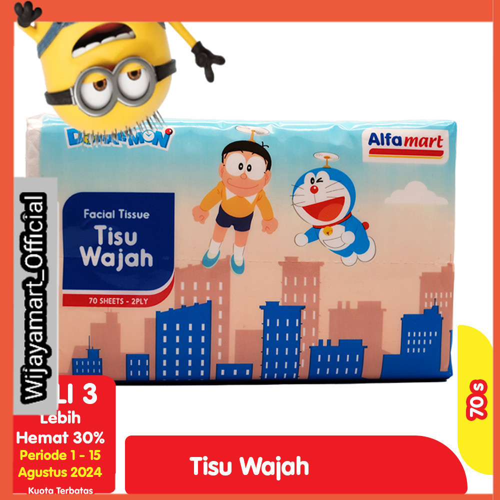 Alfamart Tisu Wajah Doraemon 70 s