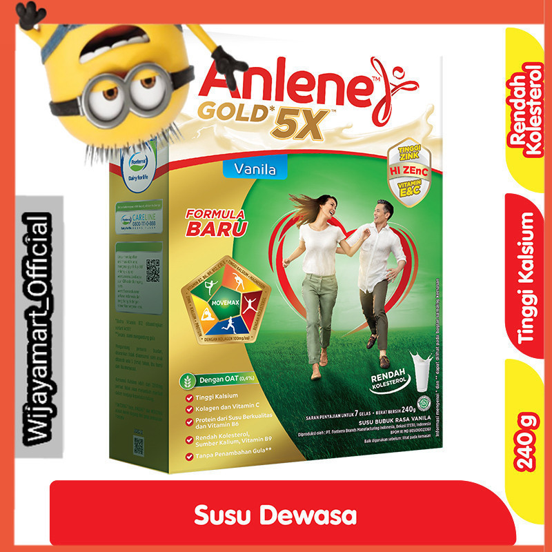 

Anlene Gold 5X Susu Bubuk Dewasa Vanila 240 g