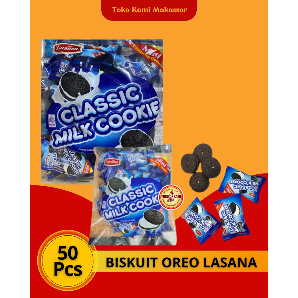 

LASANA COOKIE BISKUIT SAK ISI 50 Halal