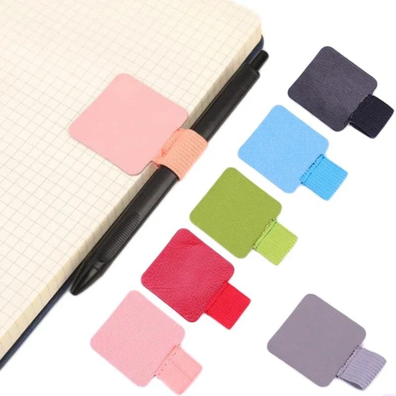 

1/2Pcs Self-adhesive Pen Holder Leather Pen Clip Pencil Holder Elastic Loop for Apple Notebook Journals Clipboards Porta Penne