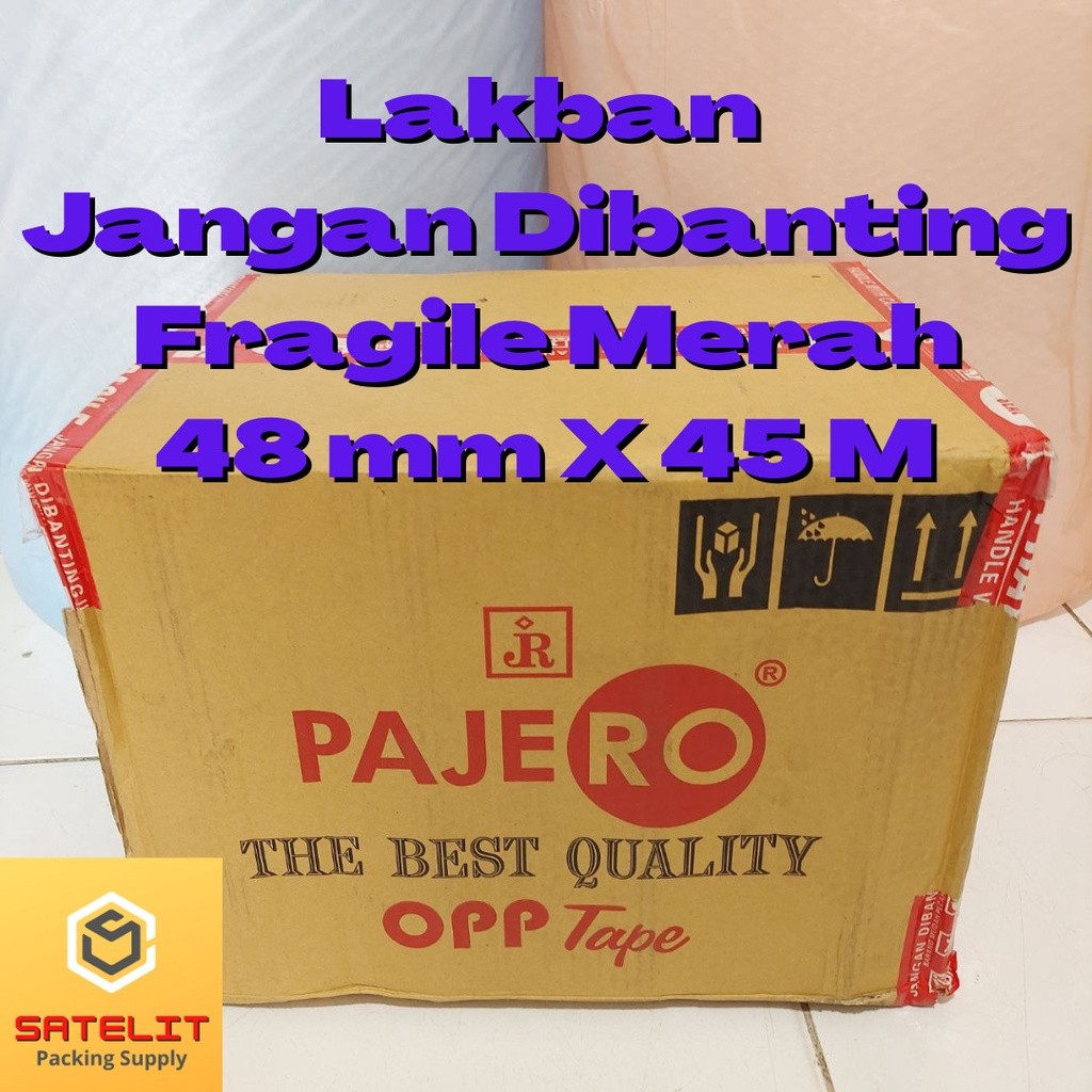 

Lakban Jangan Dibanting Fragile Merah - Pajero