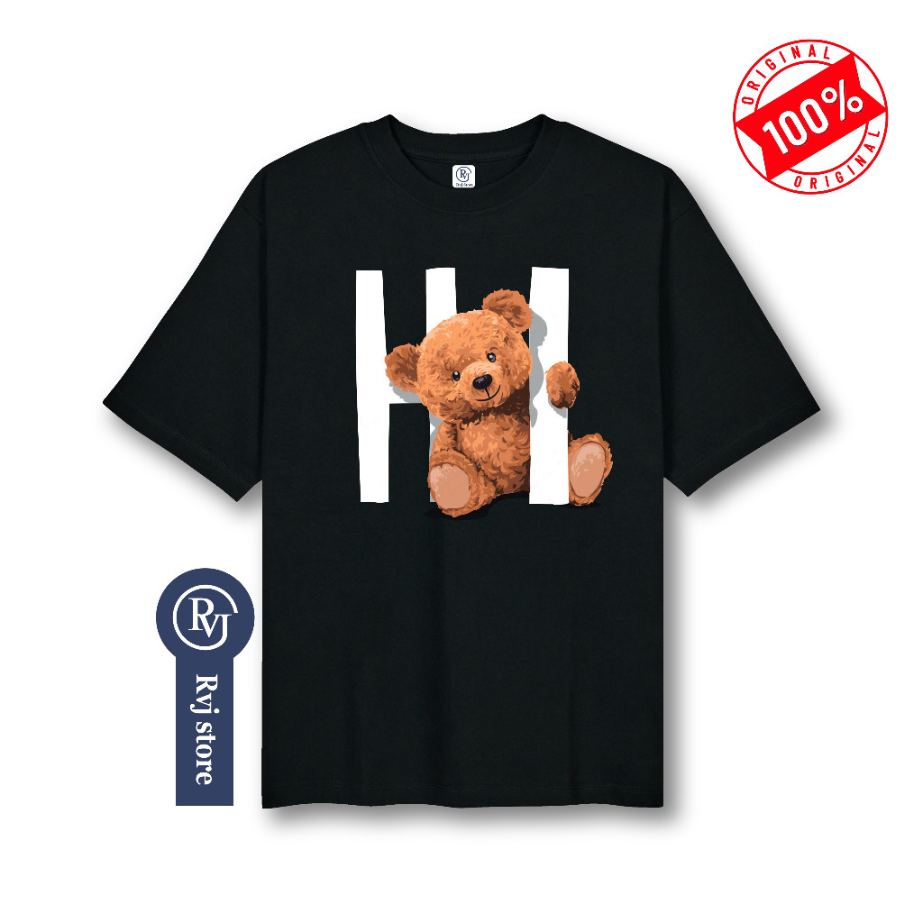 Celine2 - Kaos wanita / Tshirt motif Bear / kaos oversize wanita by rvj
