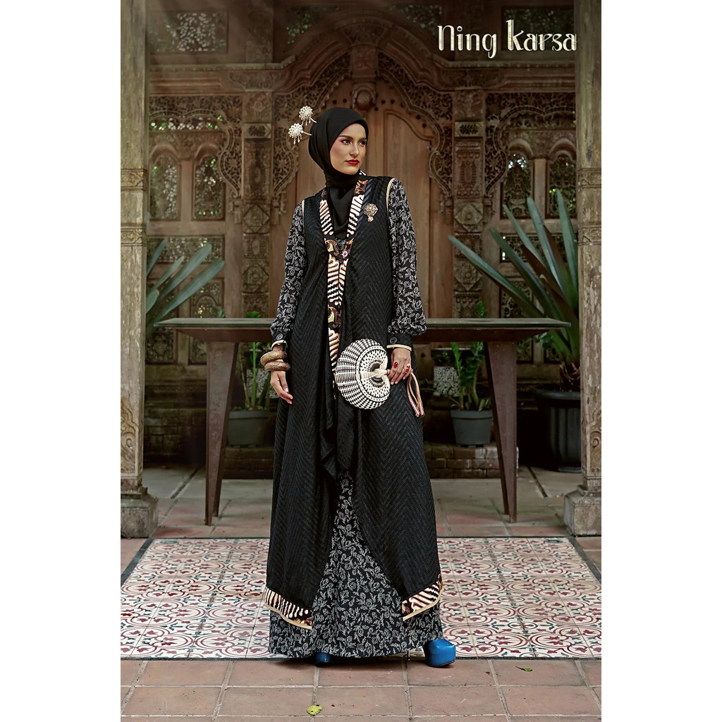 TUNEECA HERITAGE Abaya Parameswari // Abaya Hitam Elegan // Mewah