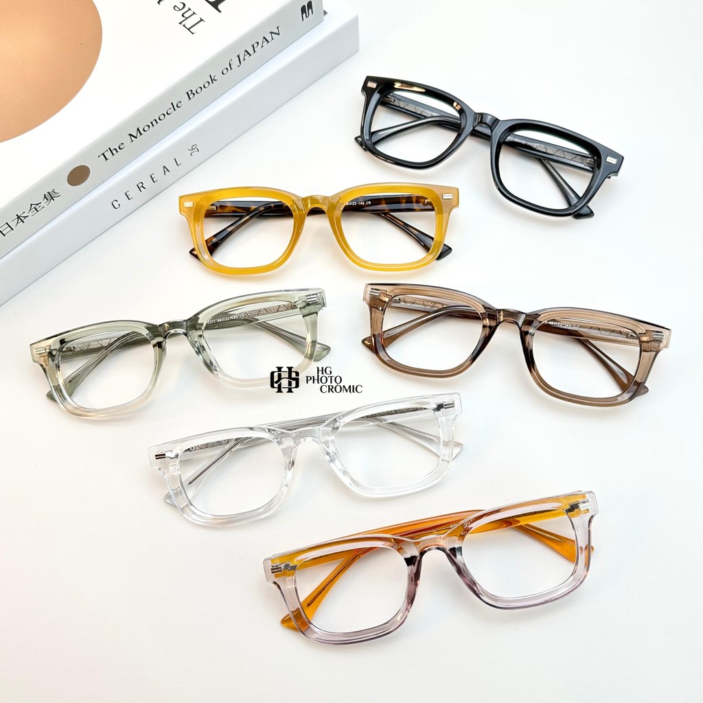 Frame Kacamata Moscot Premium Fashion Unisex Glasses dengan Lensa Blueray Photocromic Bluecromic Eye