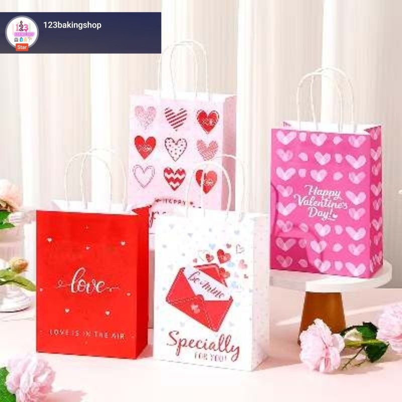 

Satuan- Paperbag edisi Valentine / Tas Kado Goodiebag Hamper Gift Valentine