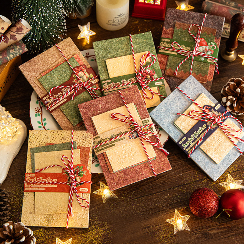 

Mr. Paper 6Style 28Pcs/bag Between Paper Christmas Island Series Material Paper DIY Handbook Scrapbook Photo Frame Calendar Card