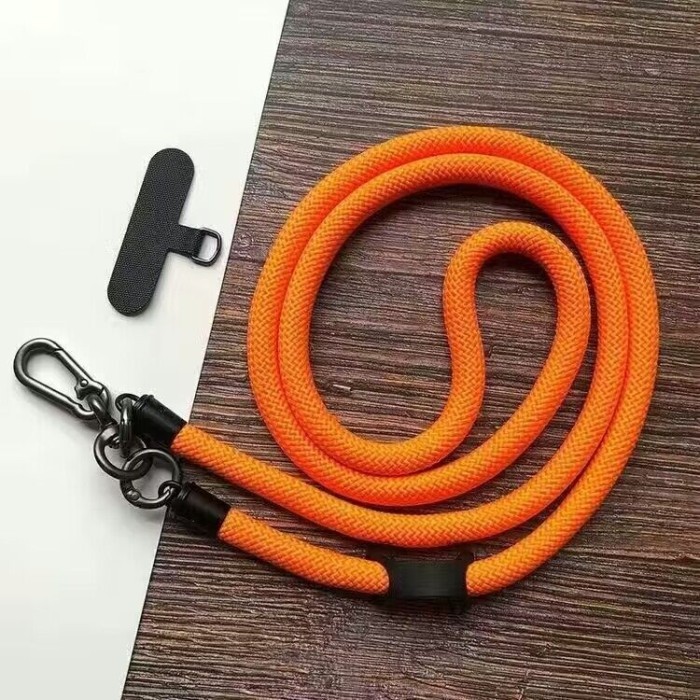 

Limited ~[martstrong247] Lanyard Handphone Straph Gantungan Hp Tebal Crossbody Universal 120cm - Orange