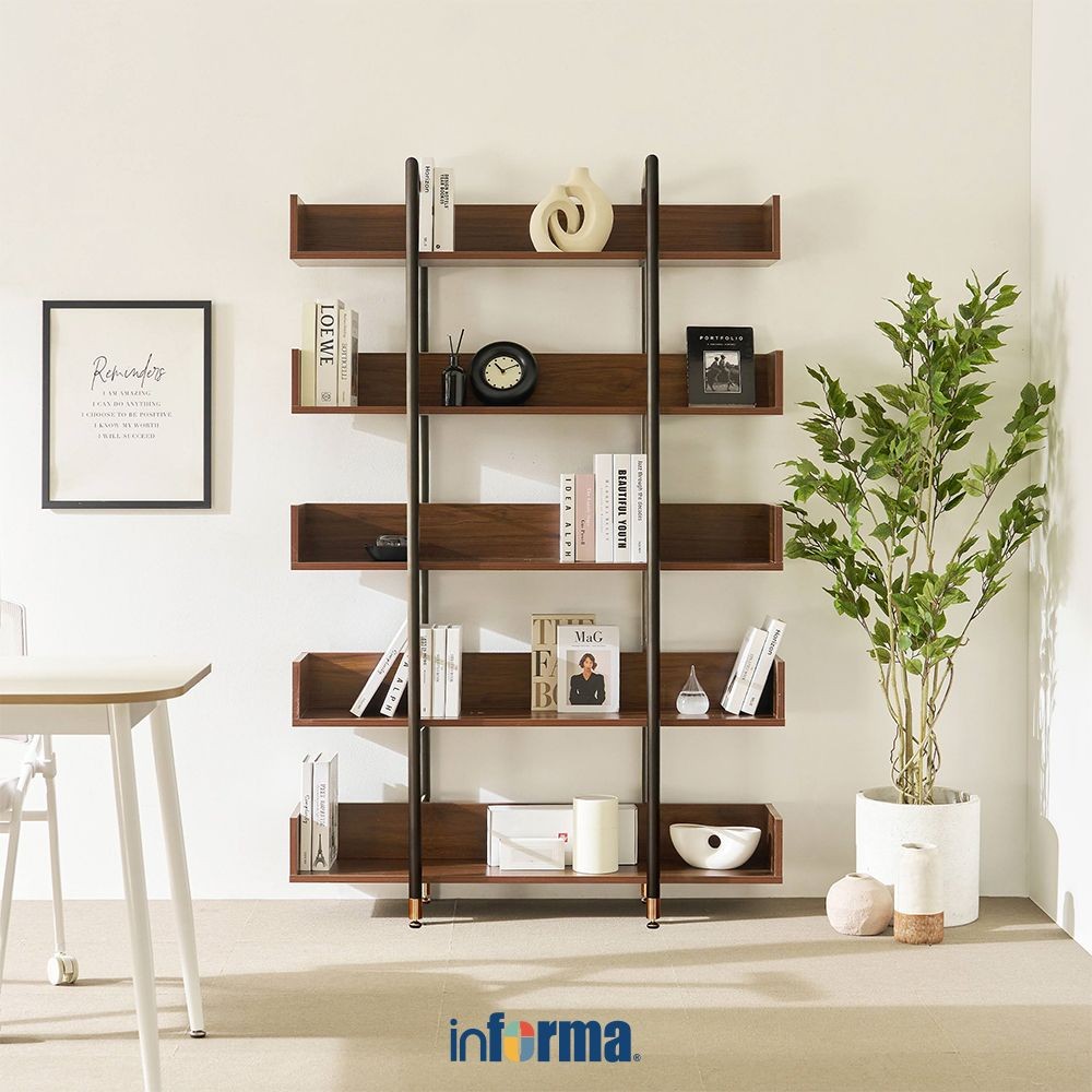 Informa Megan Rak Serbaguna 5 Tingkat - Cokelat Walnut Organizer Serbaguna Tempat Simpan Barang Mult