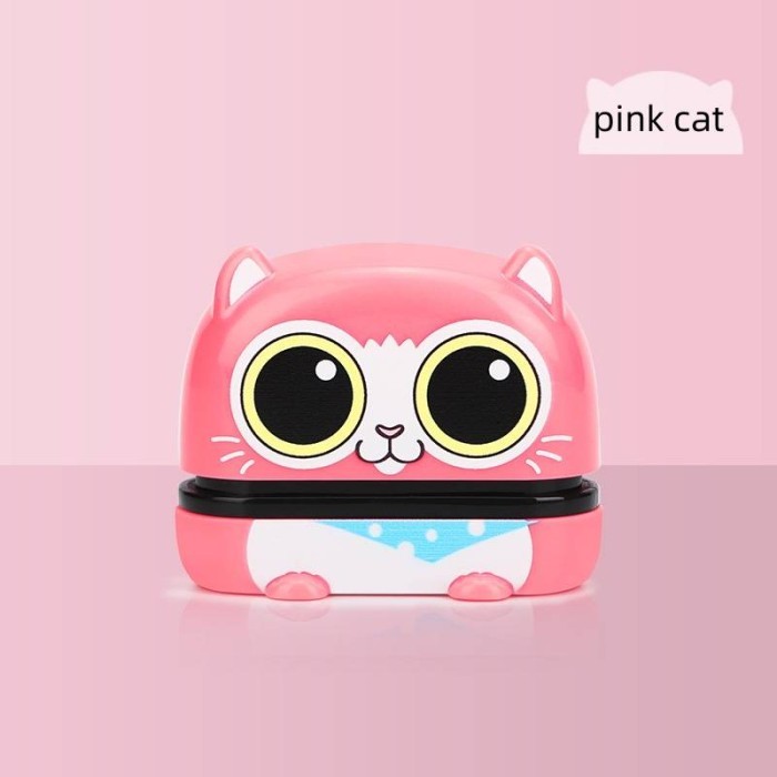 Stempel nama lucu custom nama - PINK Kucing, Untuk Kertas