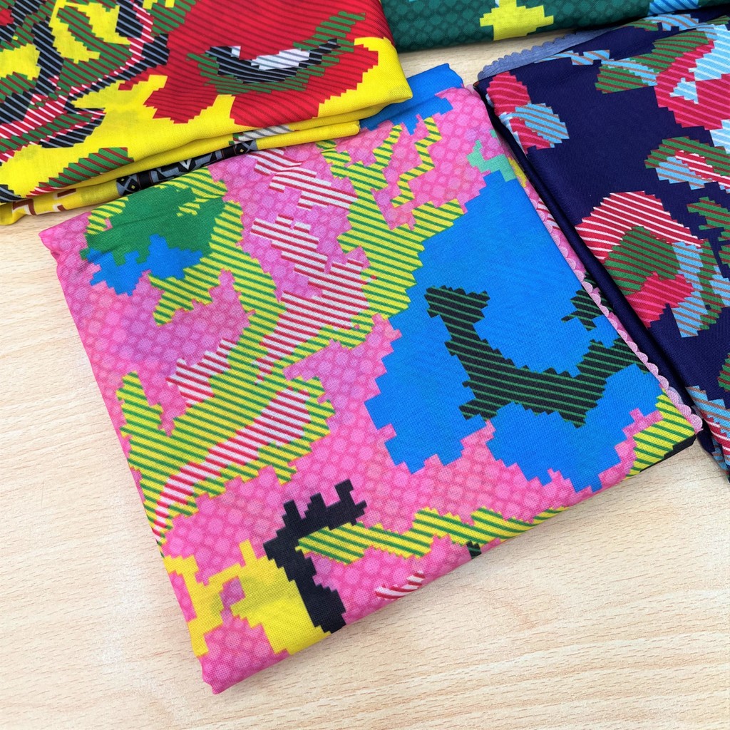 Jilbab Hijab Kerudung Motif Bunga Lagosi Bugis Voal Premium Seri 2 Segiempat Pink Ukuran Reguler - T