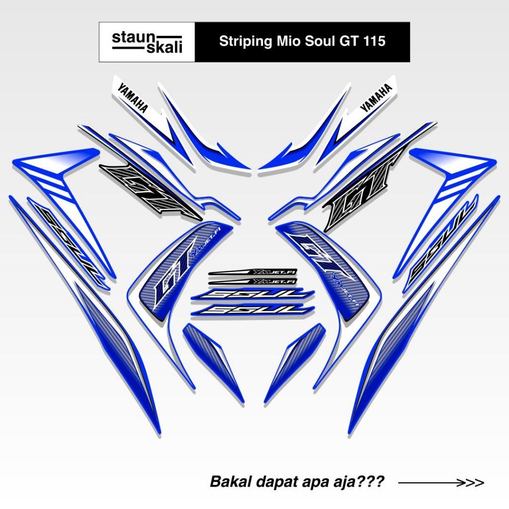 Striping Mio Soul GT 115 Variasi (10) Original Ori Api Hotwheels Medusa Body Set 2012 2013 2014 2015