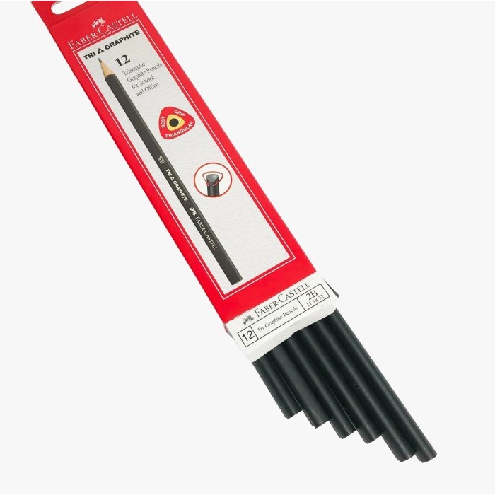 

FABER CASTELL PENCIL 9000 2B / Pensil Komputer 2B - Lusin - TRi Graphite