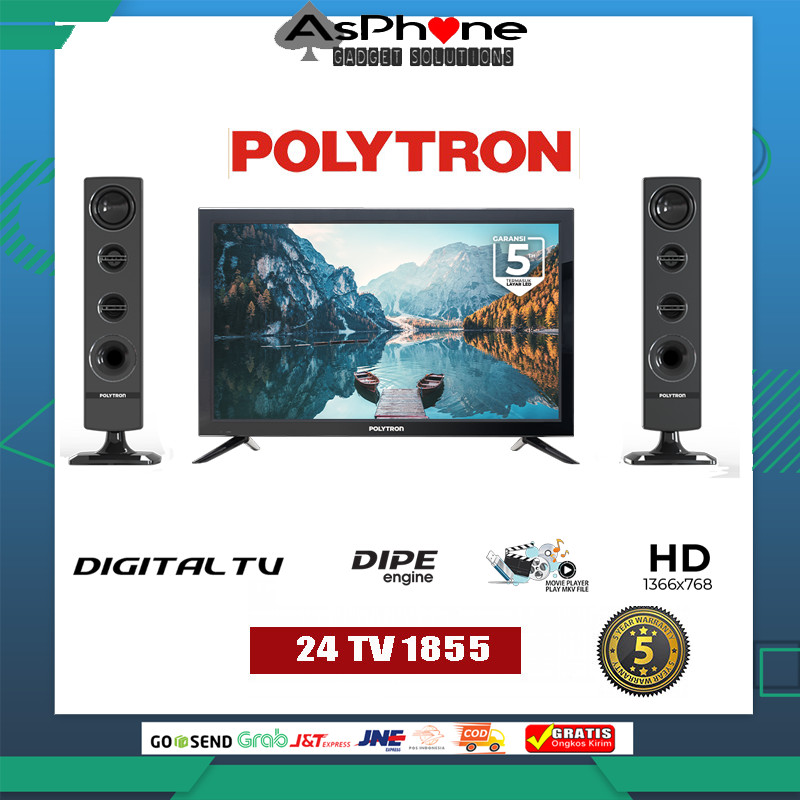 LED TV 24 INCH POLYTRON HD READY CINEMAX SOUND TOWER PLD-24TV0855 24TV0855/24TV1855 24TV1855