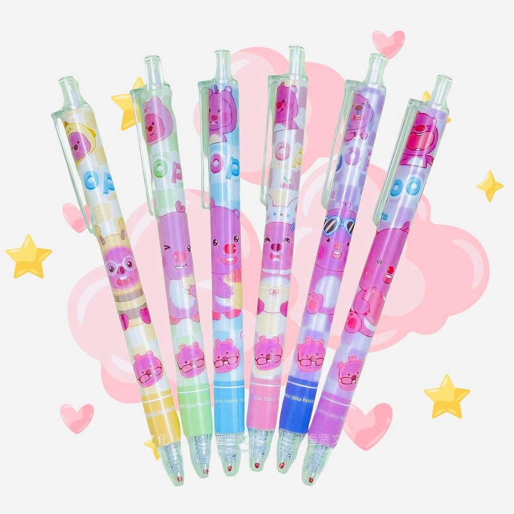 

(6 PCS) Pen Loopy Cute Cute Characters