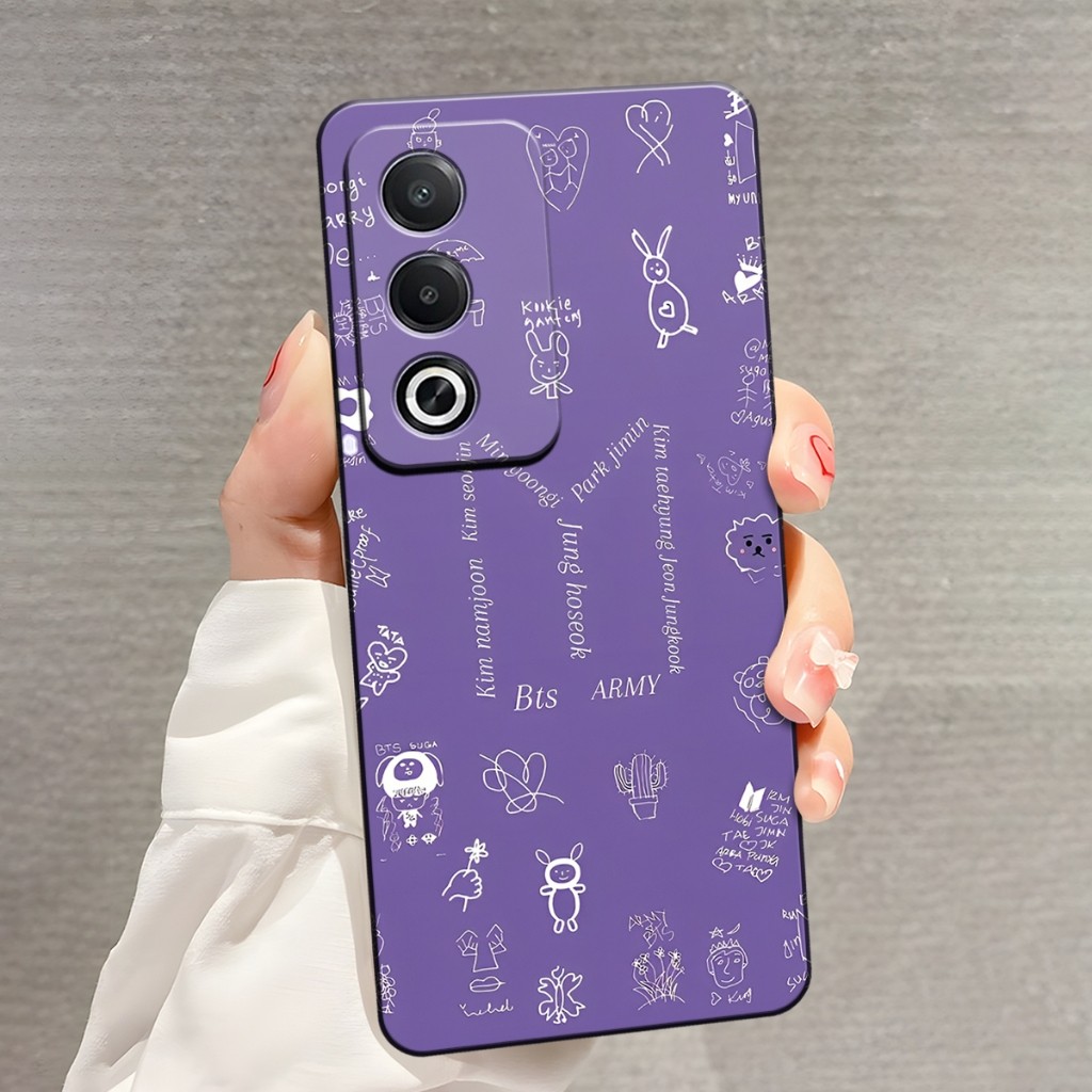 Soft Case For Oppo A3 Pro Case Fusion Motif BTS Soft Case Anti Slip Casing Keren Case Oppo / Vivo Si